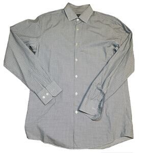 Boss Hugo Boss Sharp Fit Blue/Gray Check Dress Shirt 15.5
